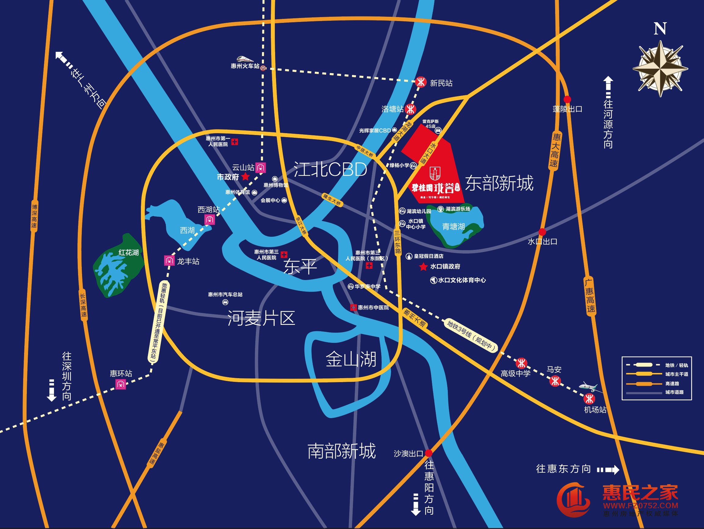 碧桂园珑誉花园交通图