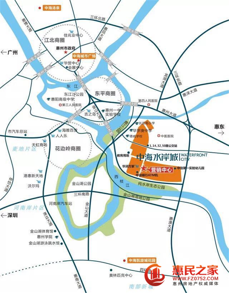 中海水岸城交通图