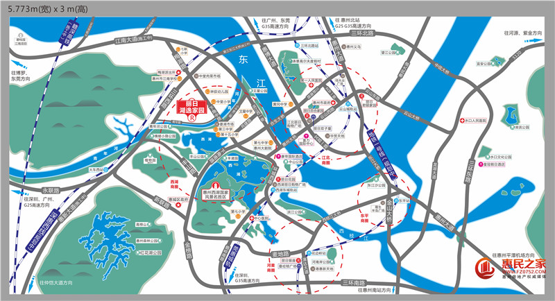 丽日湖逸家园交通图